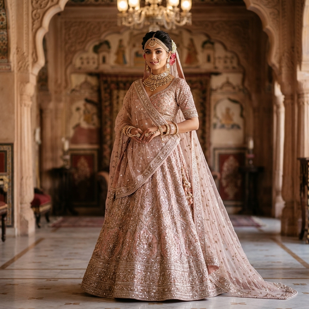 Roseate Empress Lehenga
